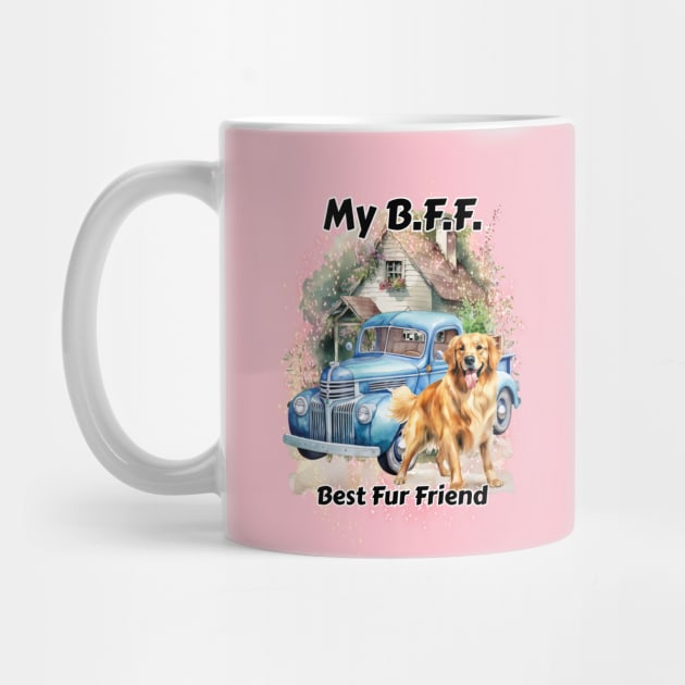 Dog - My B.F.F. Golden Retriever by KEWDesign